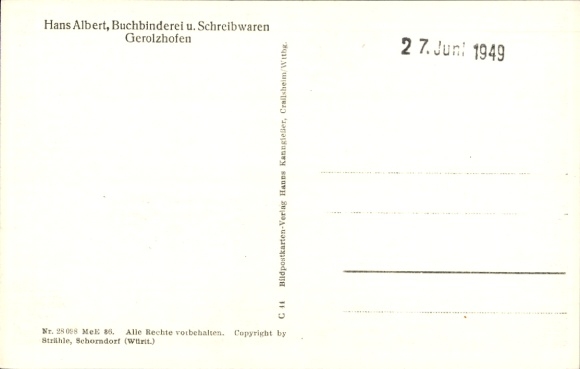 Ak Gerolzhofen in Unterfranken, Fliegeraufnahme