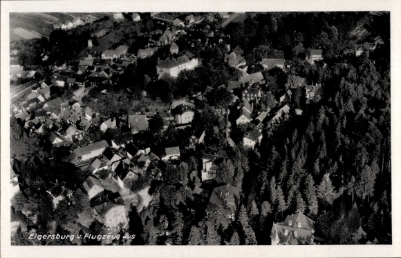 Postcard Elgersburg in Thuringia, aerial photograph