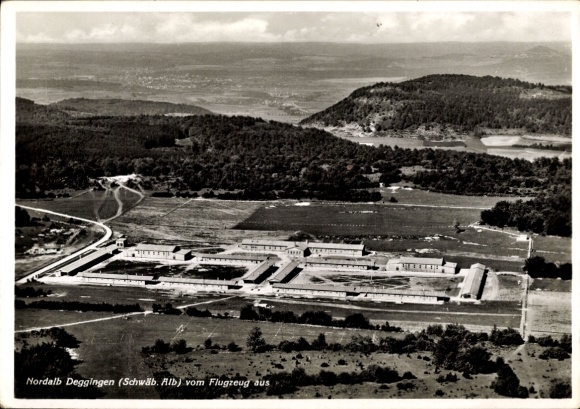 PC Deggingen in Württemberg, North Alb, aerial photograph