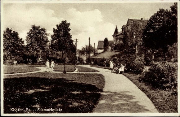 Ak Kohren Sahlis Frohburg Sachsen, Schmuckplatz