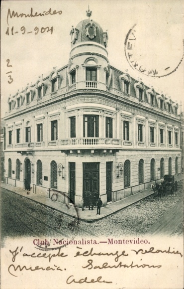 Postcard Montevideo Uruguay, Club Nacionalista