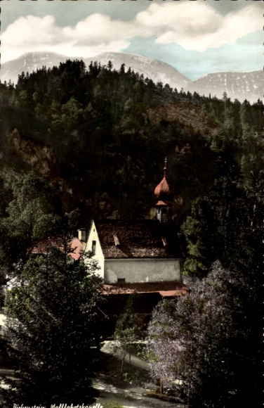 Postcard Birkenstein Fischbachau in Upper Bavaria, pilgrimage chapel