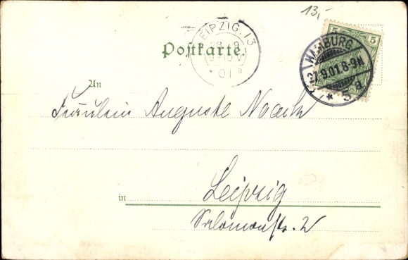 Postcard Hamburg Nord Uhlenhorst, ferry house, ferry