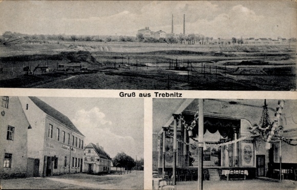 Ak Trebnitz Teuchern im Burgenlandkreis, Gesamtansicht, Gebäude