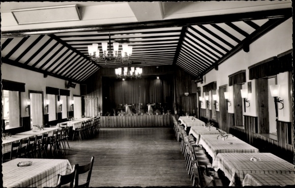 Postcard Elfershausen in Lower Franconia, Guesthouse Ullrich, large ballroom