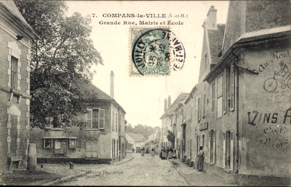 KP Compans-la-Ville Seine-et-Marne, Grande Rue, Mairie, szkoła