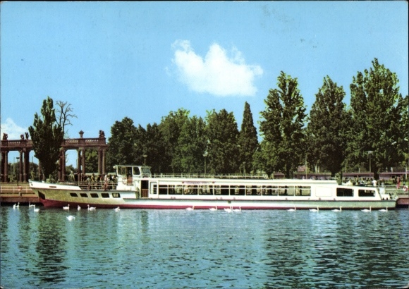 Postcard Potsdam in Brandenburg, VEB transport companies, white fleet, MS Strandbad Ferch
