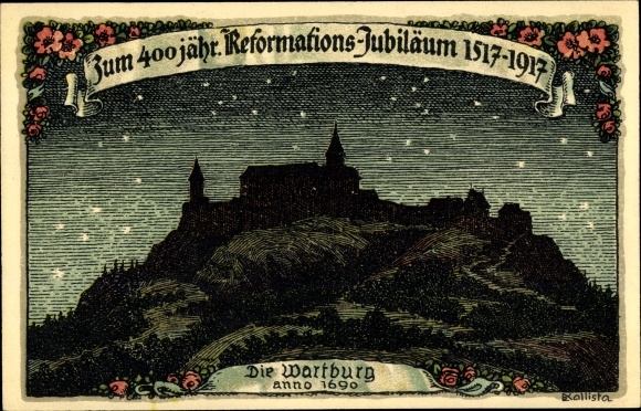 Artysta lito Kallista, K., Eisenach w Turyngii, 400-lecie Reformacji, Wartburg 1690