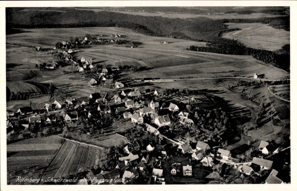 Postcard Rötenberg Aichhalden in the Black Forest, aerial photograph