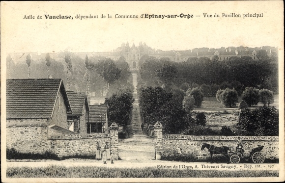 Ak Epinay sur Orge Essonne, directeur Vue du Pavillon