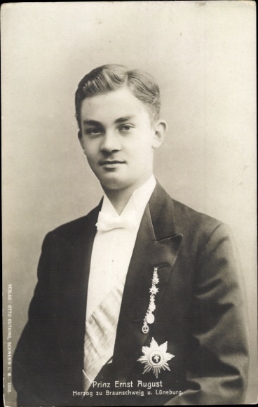 Postcard Duke Ernst August of Brunswick, portrait