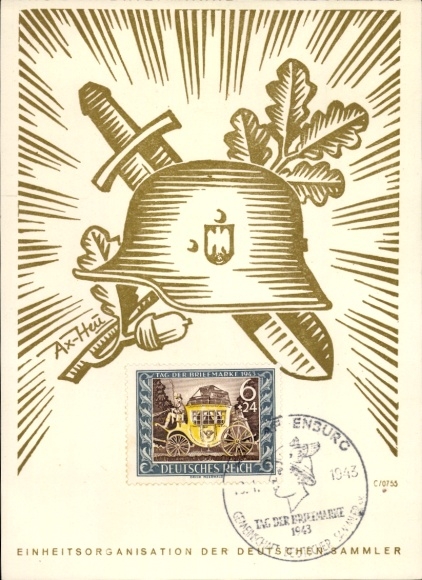 Künstler Ak Axster Heudtlaß, Tag der Briefmarke 1943, KdF
