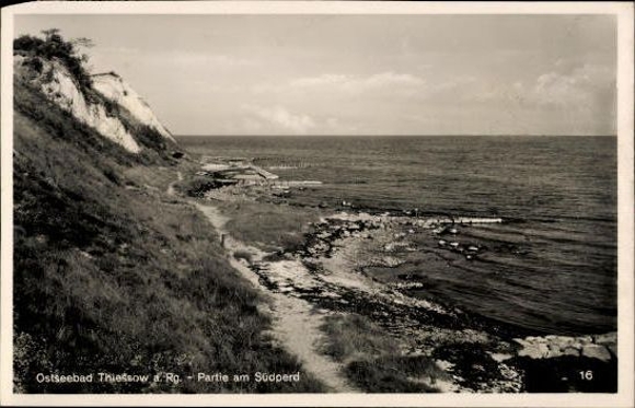 7 old PCs Ostseebad Thiessow on Rügen, various views