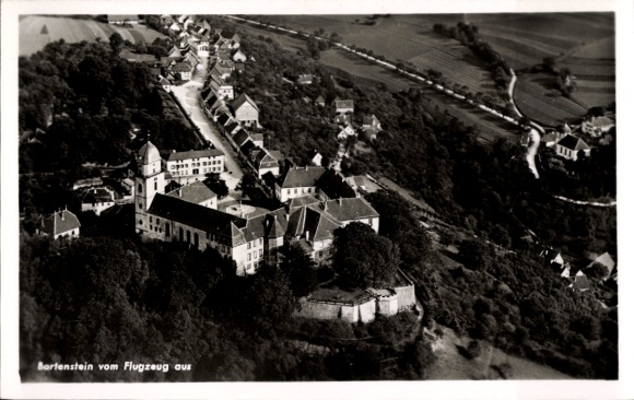 Ak Bartenstein Schrozberg in Württemberg, Fliegeraufnahme