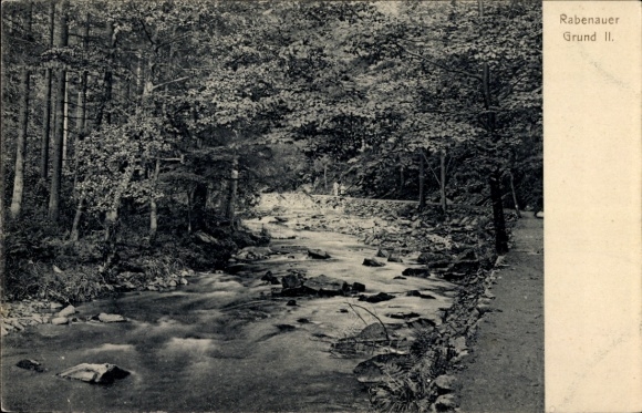 Postcard Rabenau in the Ore Mountains, Rabenauer Grund, Rabenauer Grund II.