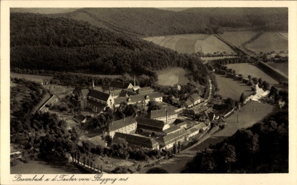 Ak Bronnbach Reicholzheim Wertheim im Main Tauber Kreis, luchtfoto