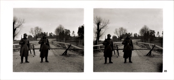 Stereo spatial image photo &quot;The soldiers of the Führer in the field&quot;, No. 65, Augustow