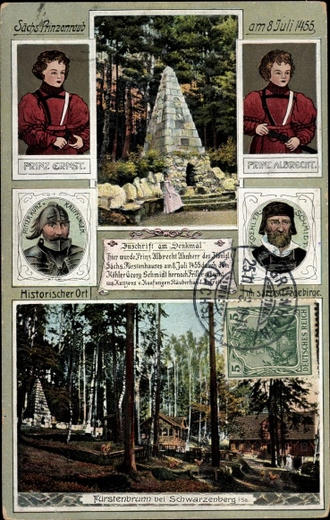 PC Waschleithe Grünhain Beierfeld in the Erzgebirge Saxony, Prinzenraub 1455, Fürstenbrunn