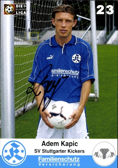 Autogrammkarte Fußballer Adem Kapic, SV Stuttgarter Kickers, Autogramm