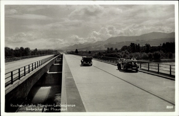 Ak Reichsautobahn München-Landesgrenze, Innbrücke bei Pfraundorf