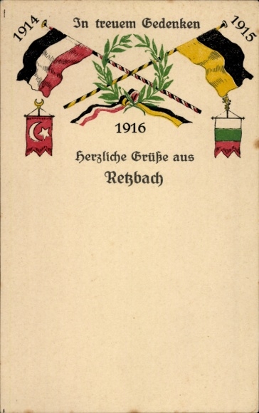 Ak Retzbach Zellingen in Unterfranken, In treuem Gedenken 1914-1915, Waffenbrüderschaft