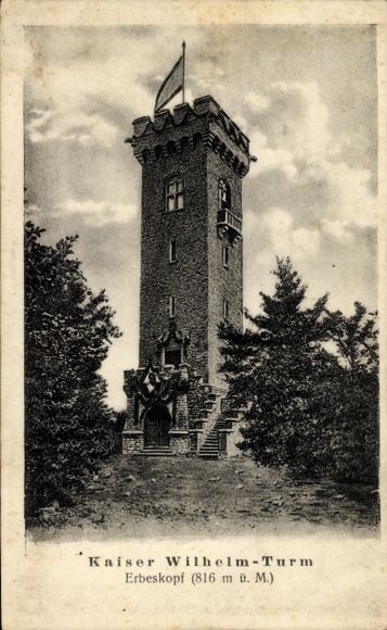Postcard Hilscheid in Rhineland Palatinate, Erbeskopf, Kaiser Wilhelm Tower