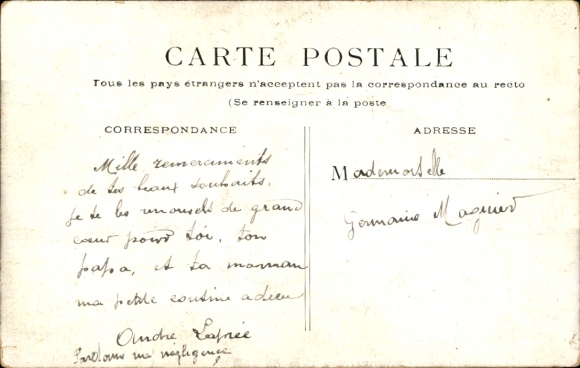 Postcard Bordeaux-Gironde, Gare du Midi
