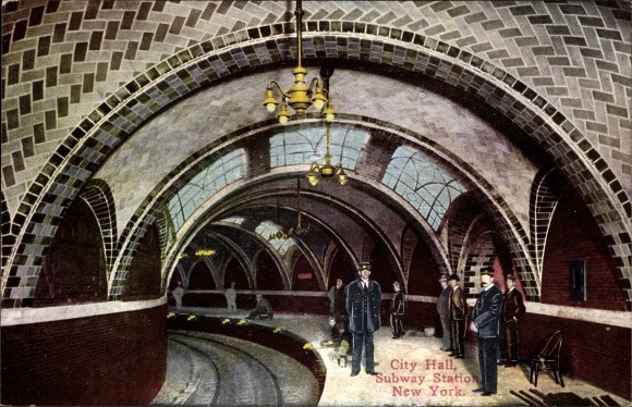 AK New York City USA, City Hall, subway station
