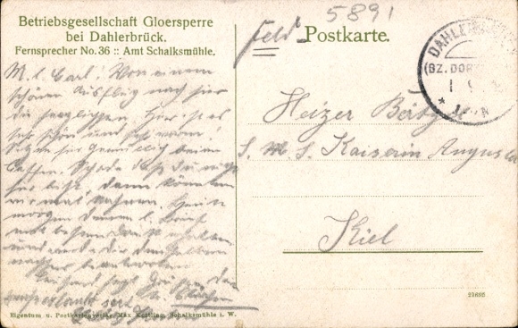 Postcard Dahlerbrück Schalksmühle in Volmetal, Gloertalsperre with surroundings