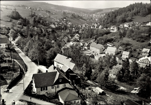 Postcard Pobershau Marienberg in the Ore Mountains, view of the city