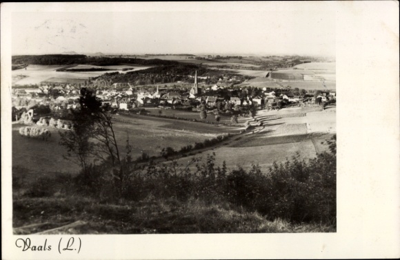 Postcard Vaals Limburg Netherlands, view of Vaalser Berg, German landscape in the background
