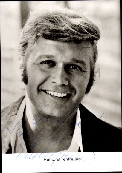 Postcard actor Heinz Ehrenfreund, portrait, autograph