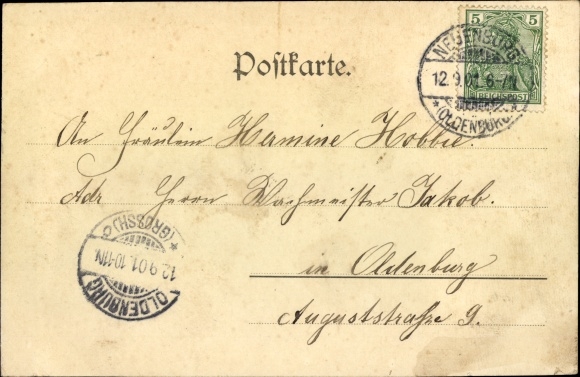 Postcard Zetel in Oldenburg Friesland, total view