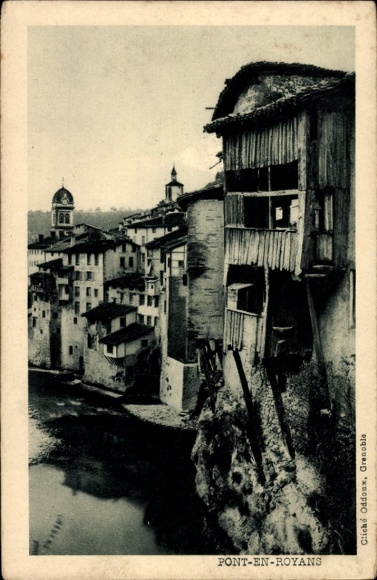 Ak Pont en Royans Isère, Teilansicht