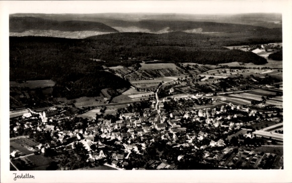 Ak Jestetten in Baden, Fliegeraufnahme
