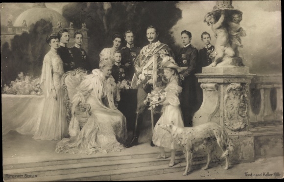Artist PC Keller, Ferdinand, German Imperial House under Kaiser Wilhelm II., greyhound