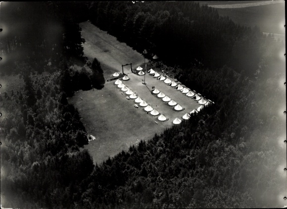 Foto Deutschland, Fliegeraufnahme, Zeltlager