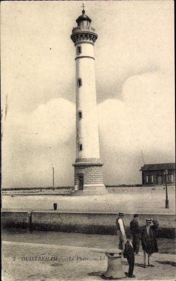 Postcard Ouistreham Riva Bella Calvados, lighthouse, harbor view, quiet scene