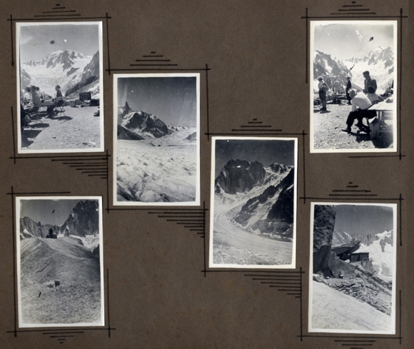 Photo album alpinism, mountaineers, glaciers, snow