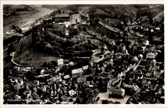 Postcard Kulmbach in Upper Franconia, aerial photograph