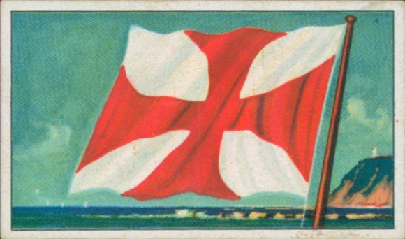 Verzamelfoto rederijvlaggen van de wereldkoopvaardijvloot 225 Engeland, Leith, Hull & Hamburg Steam Packet Co.