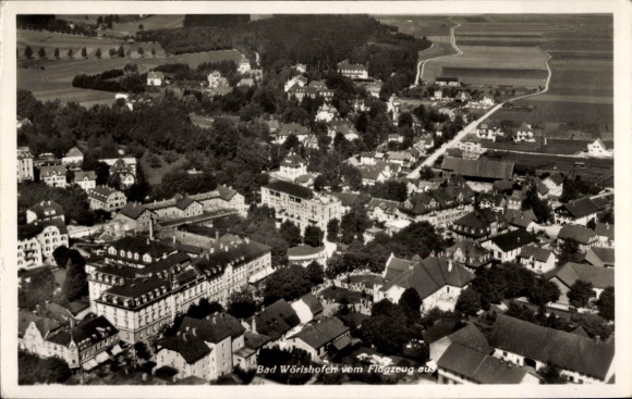 Postcard Bad Wörishofen in Unterallgäu, aerial photo