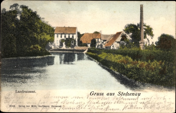 Postcard Stolzenau an der Weser, district office