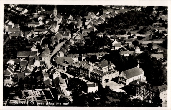Ak Herten Rheinfelden in Baden, Fliegeraufnahme