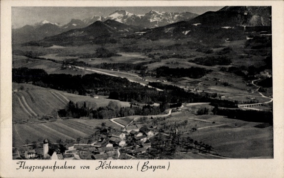 Postcard Höhenmoos Rohrdorf am Inn Upper Bavaria, aerial photograph