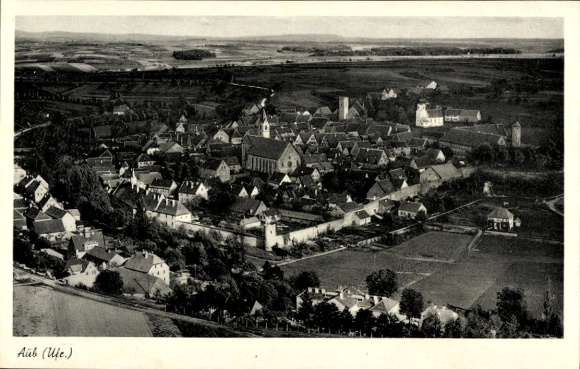 Ak Aub in Unterfranken, Fliegeraufnahme
