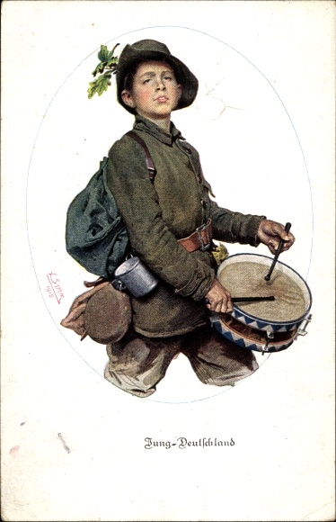 Artist PC Jung Germany, drummer, boy in uniform