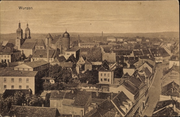 Postcard Wurzen in Saxony, Cityscape