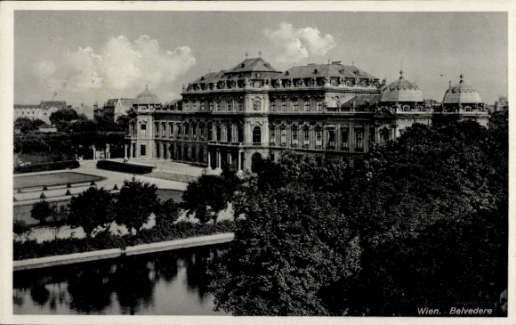 Postcard Vienna 3 Landstrasse, Belvedere Palace
