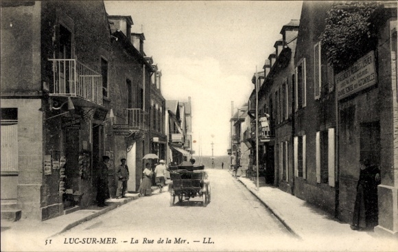 CPA Luc sur Mer Calvados, Rue de la Mer